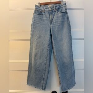 Madewell, the curvy perfect vintage wide-leg crop jean, sz 26